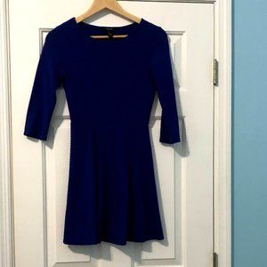 Blue 3/4 Sleeve Dress